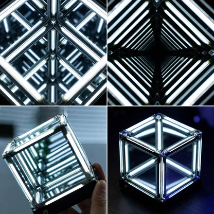 CUBO EFECTO INFINITO 4D CON LUZ LED