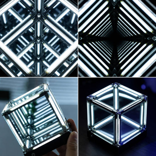 CUBO EFECTO INFINITO 4D CON LUZ LED
