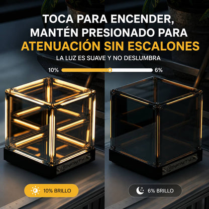CUBO EFECTO INFINITO 4D CON LUZ LED