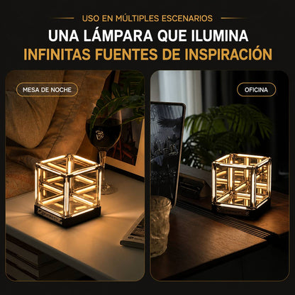 CUBO EFECTO INFINITO 4D CON LUZ LED
