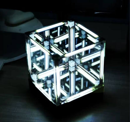 CUBO EFECTO INFINITO 4D CON LUZ LED